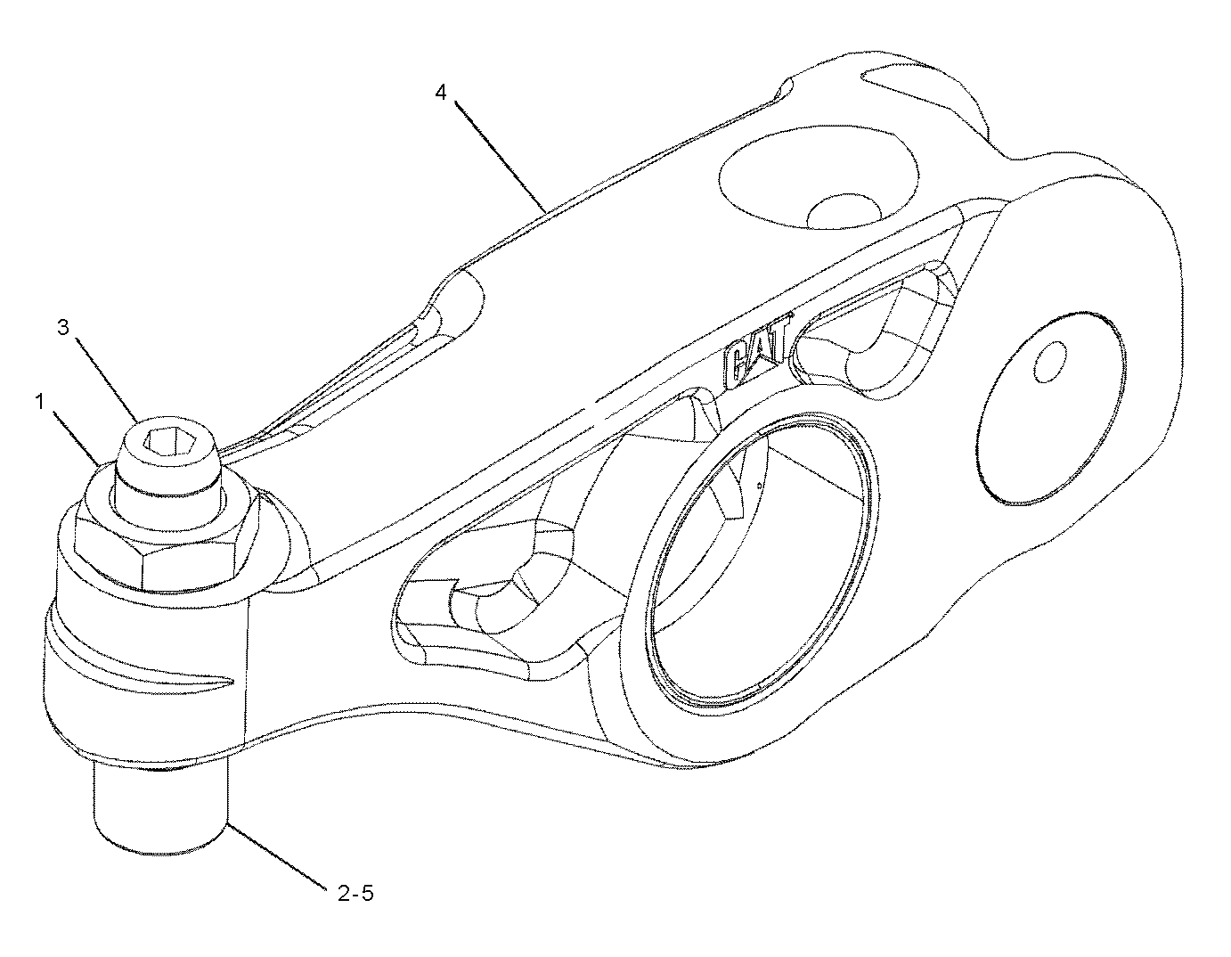 CAT  	 	437-3879:  Рычаг в сборе UI RO 