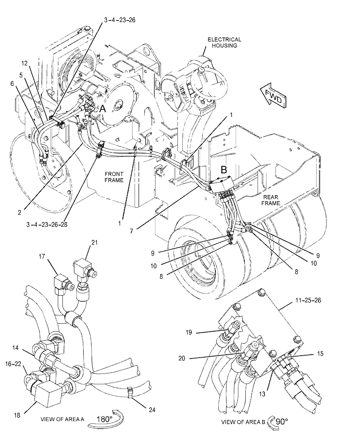 CAT  	 	374-4643:  Шланг в сборе 