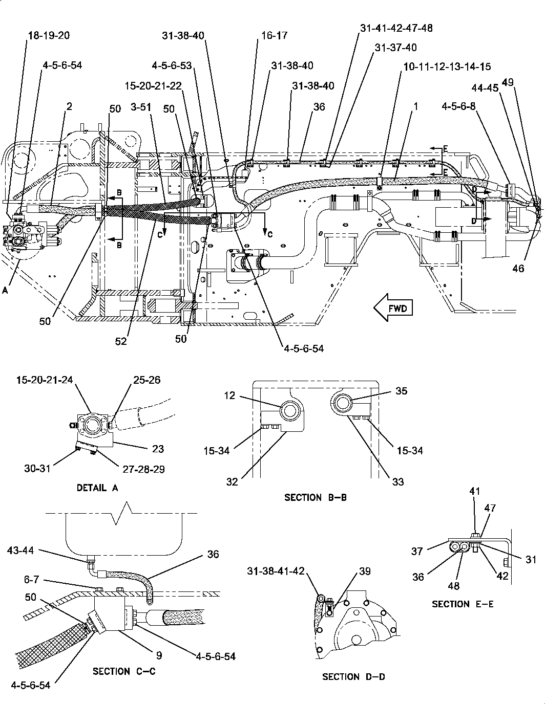 CAT  	 	255-5121:  Шланг в сборе 
