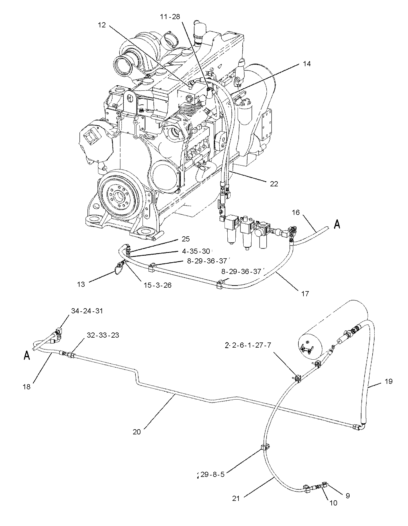 CAT  	 	129-2891:  ШЛАНГ В СБОРЕ 