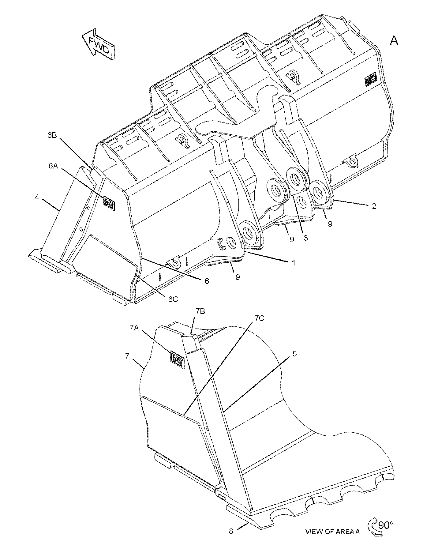 CAT  	 	421-6099:  Serrated Base Edge Assembly 