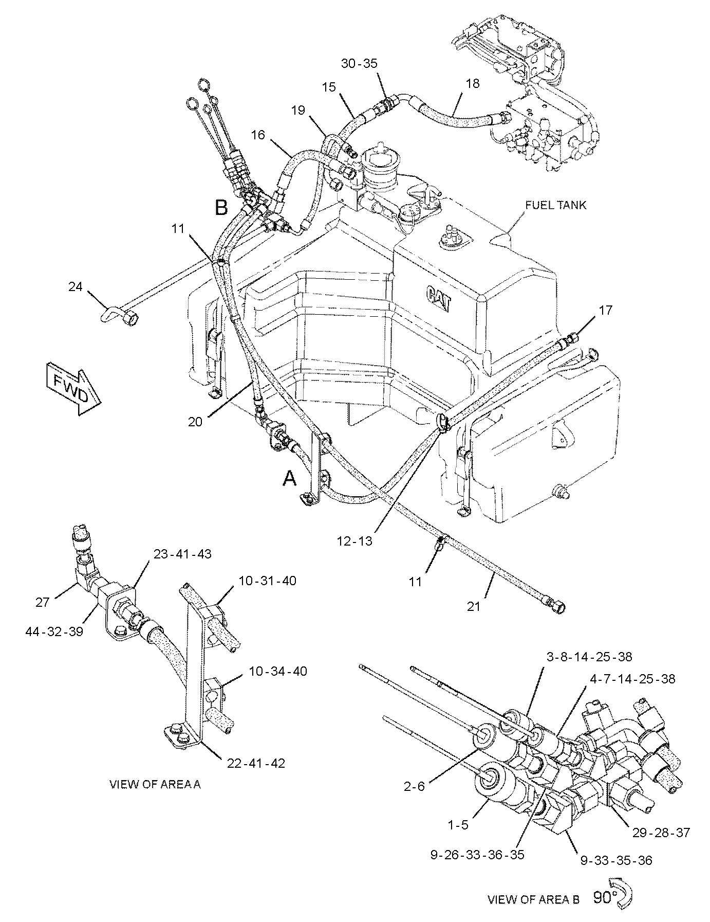 CAT  	 	345-0243:  Шланг в сборе 