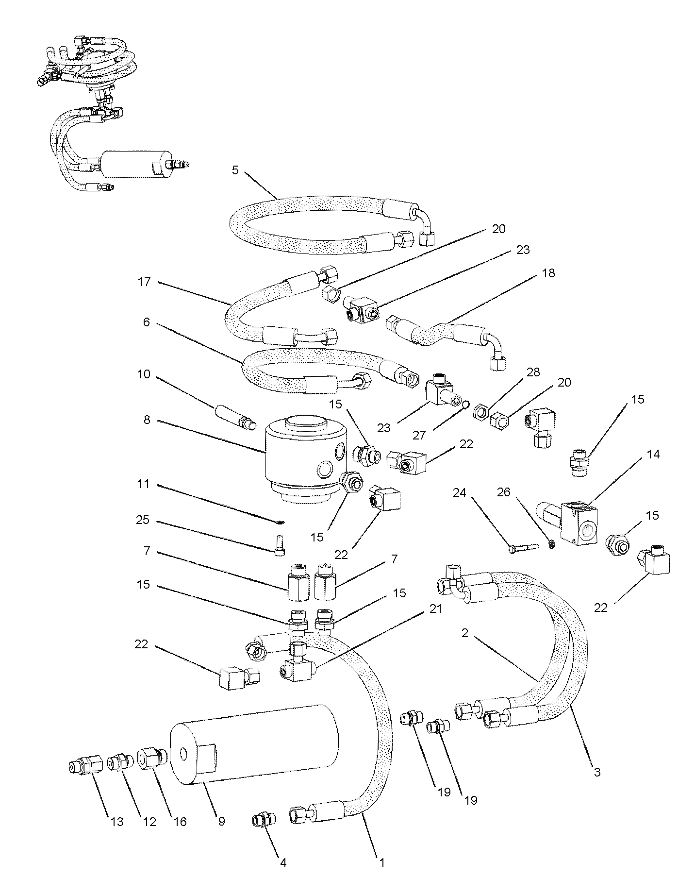 CAT  	 	160-6533:  Шланг в сборе 