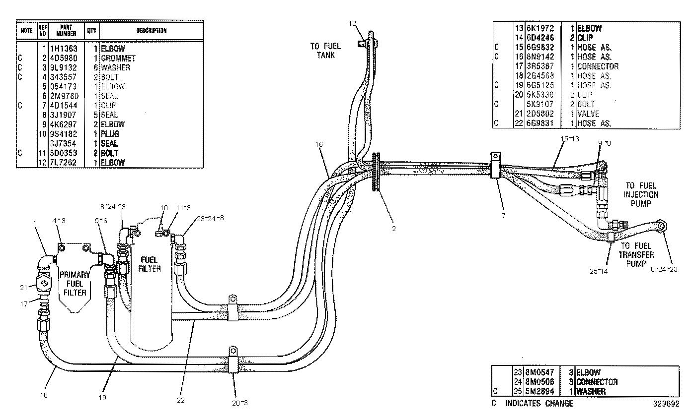 CAT  	 	6G-9832:  ШЛАНГ В СБОРЕ 