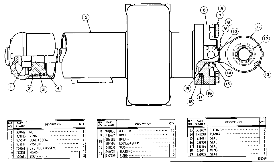 CAT  	 	7J-4361:  ЦИЛИНДР В СБОРЕ 