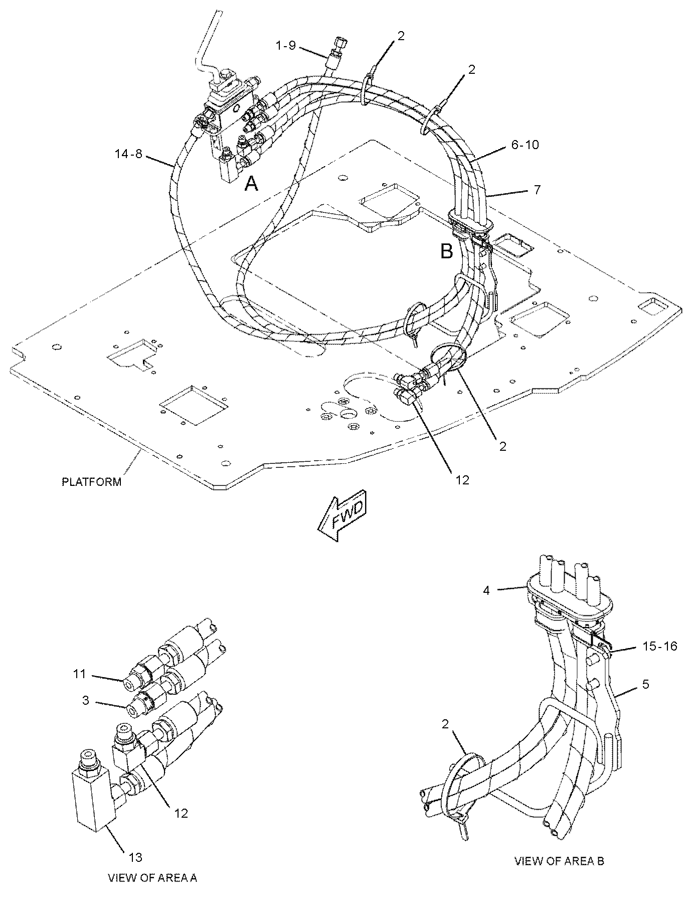 CAT  	 	372-9656:  Шланг в сборе 