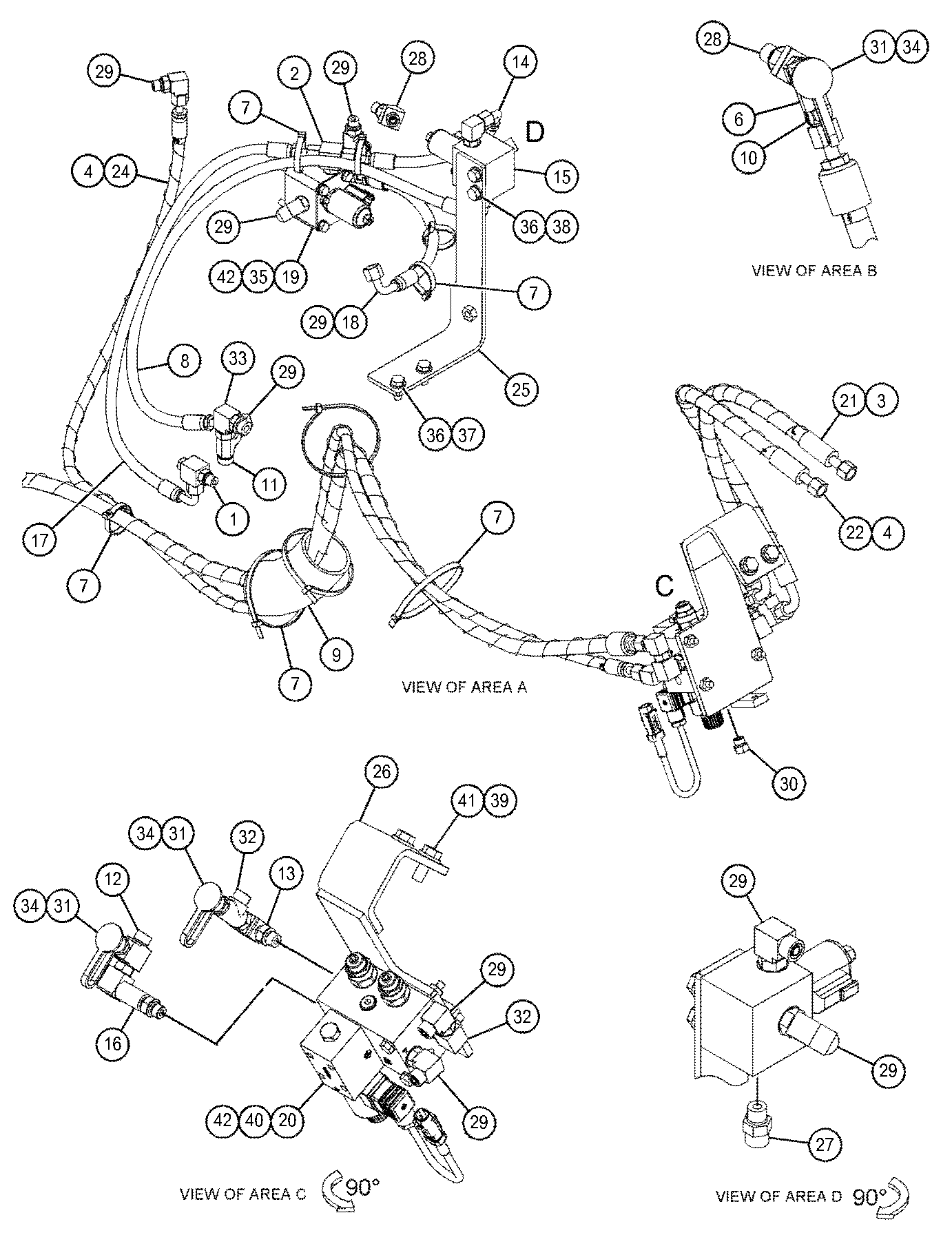CAT  	 	374-0106:  Шланг в сборе 