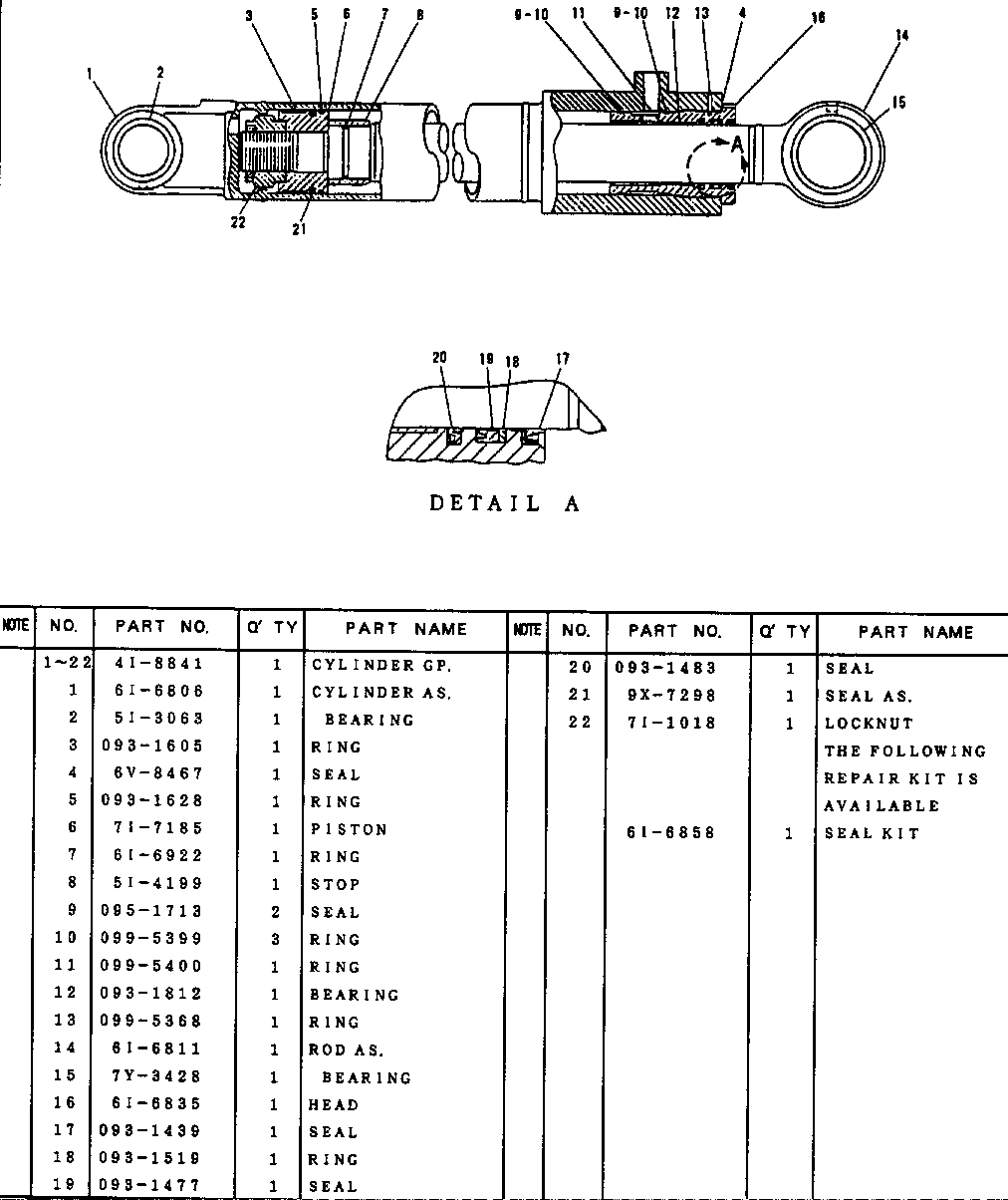 CAT  	 	6I-6806:  ЦИЛИНДР В СБОРЕ 