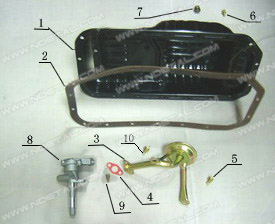 Oil collecting tray gasket