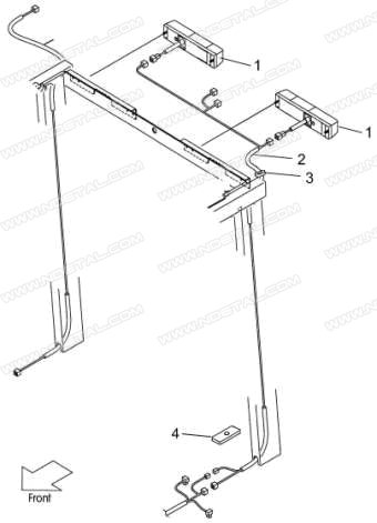 Wire-harness, overhead guard