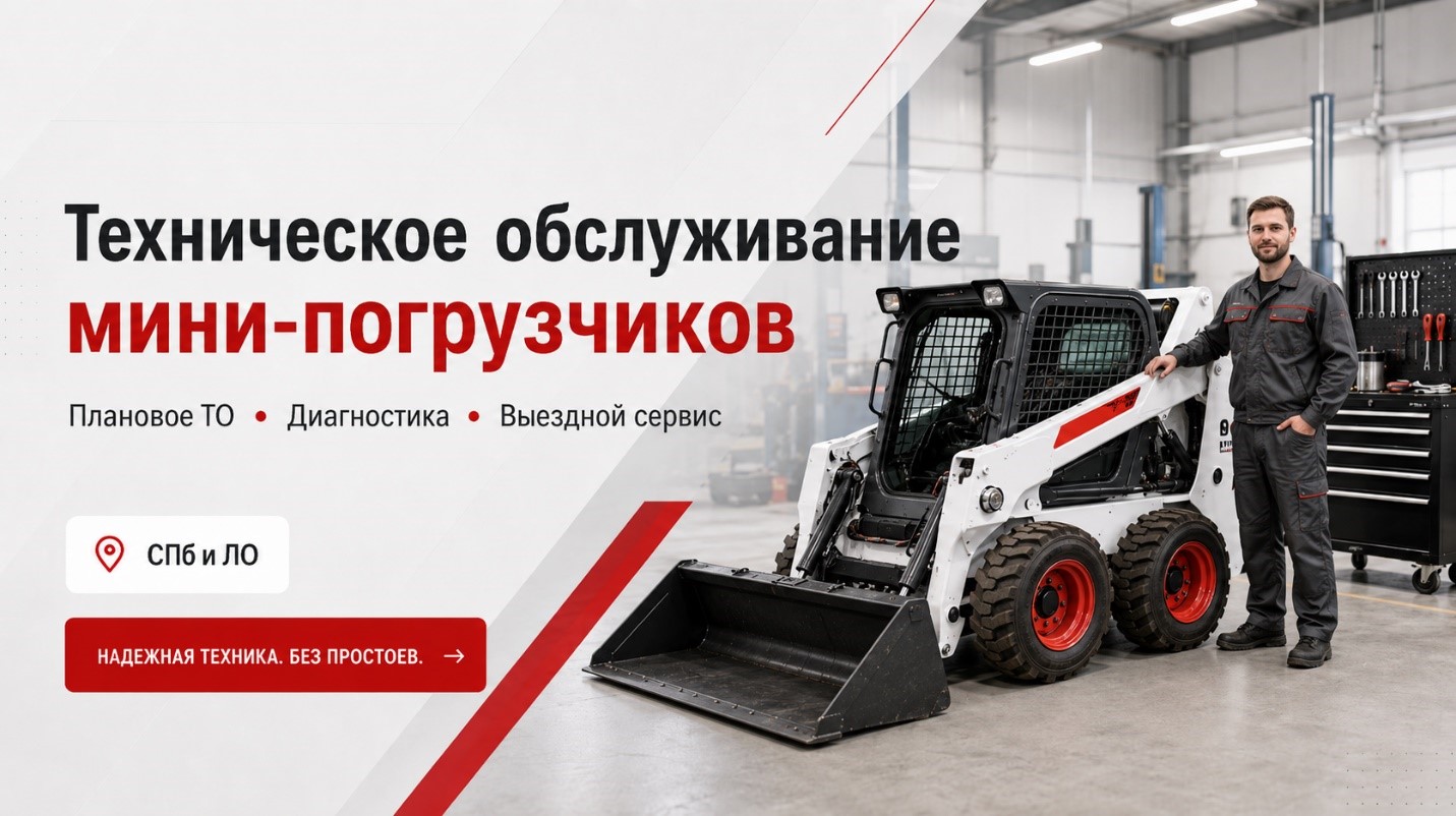 Техническое обслуживание мини-погрузчиков в Санкт-Петербурге и Ленинградской области